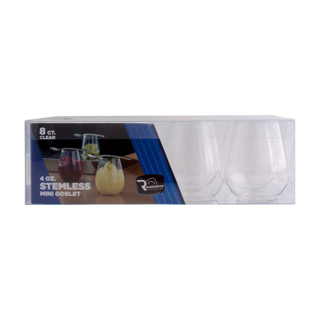 Plastic Stemless Wine Glass - Box of 8 - 4 ounce – Bar Supplies