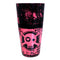 Cocktail Shaker Tin - Printed Designer Series - 28oz weighted - NEON Pink Checkered Skull