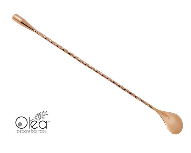 Olea™ Bar Spoon - Copper Plated with Weighted Tip (30cm) – Bar Supplies