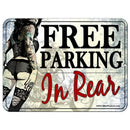 Free Parking In Rear Kolorcoat™ Metal Bar Sign 12" x 18"