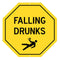 Falling Drunks Kolorcoat™ Metal Bar Sign