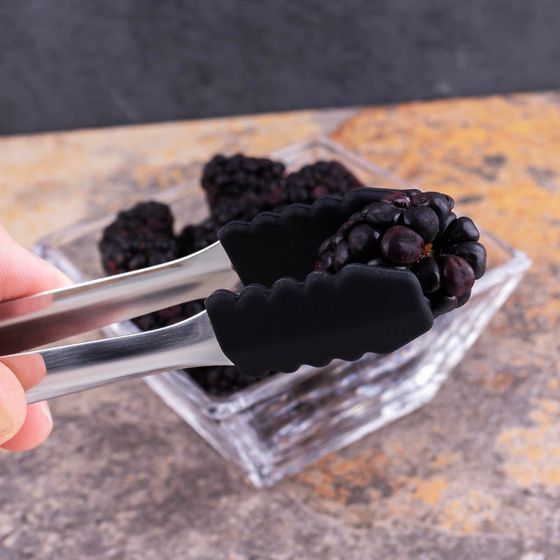 BarConic® Mini Tongs - Silicone Tipped - Black