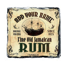 Rum Themed CUSTOMIZABLE Rock Slate Coaster