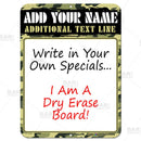 9" by 12" Dry Erase Specials Sign