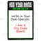 12" x 18" Dry Erase Specials Sign