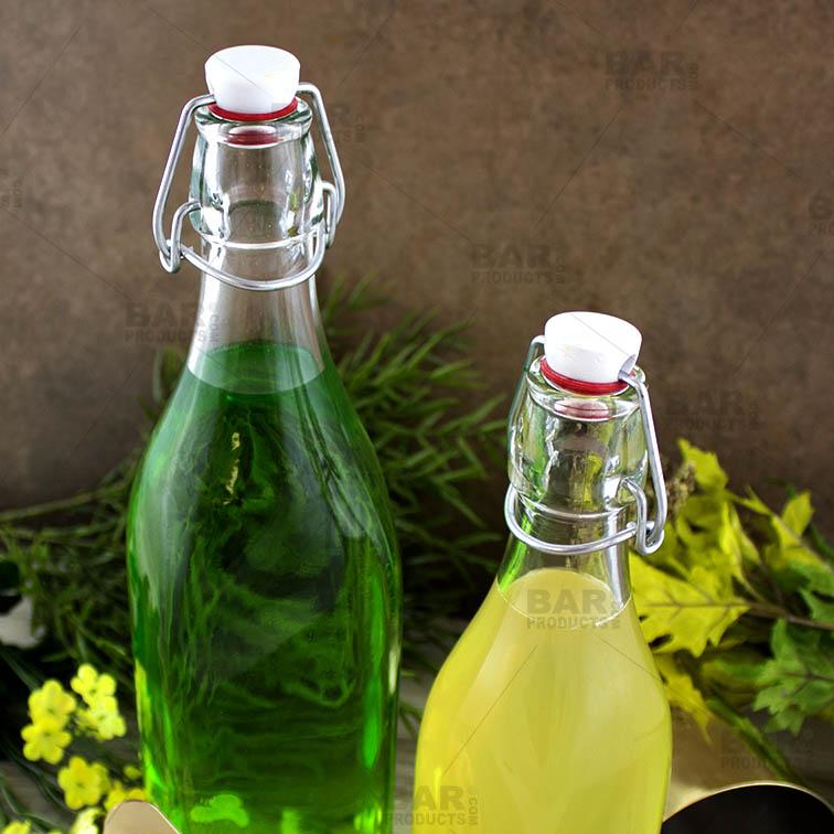 BarConic Antique Oil - Vinegar - Mixer Square Glass Bottle - 8oz