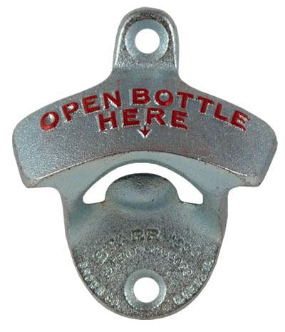 Stationary Bottle Openers - Open Bottle Here - Stainless Steel