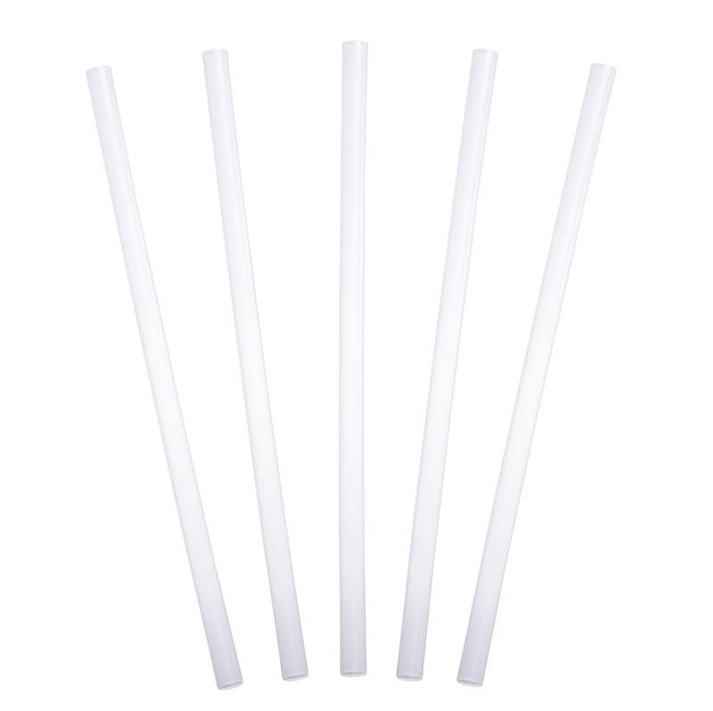 Straw Dispenser with Stainless Steel Lid, Clear Acrylic Straw Holder, 100  Striped Plastic Straws