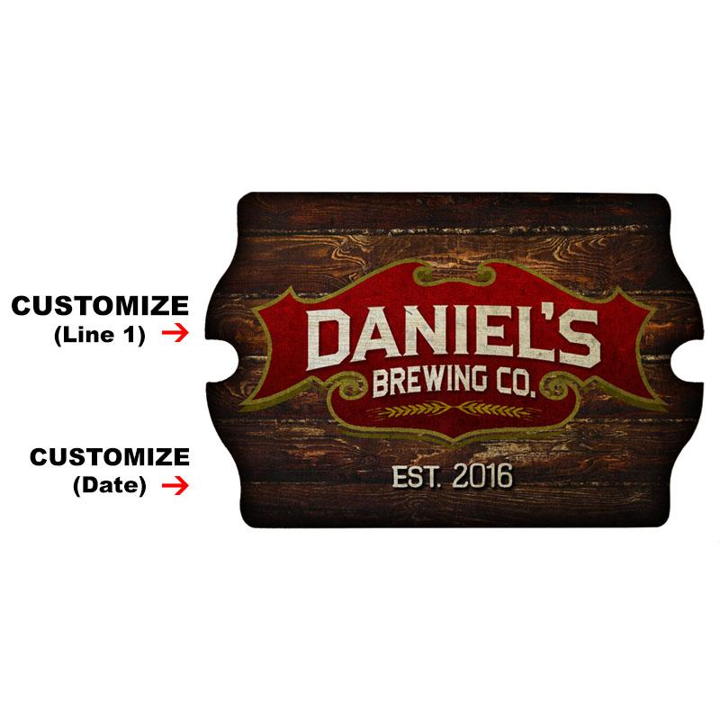 Tavern Shaped Wood Bar Sign - Brewing Company - CUSTOMIZABLE – Bar Supplies