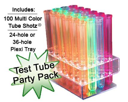 Test Tube Party Pack-100 Tube SHOTZ®, 24-hole rack