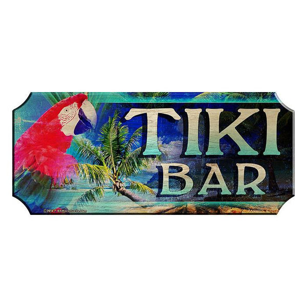 Tiki Bar - Wood Plaque Kolorcoat™ Bar Sign