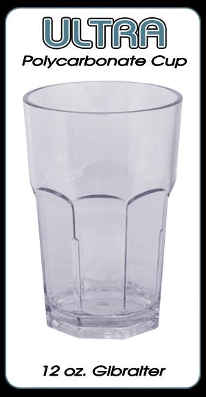 Ultra Polycarbonate Glass - Gibralter Style - 12 ounce
