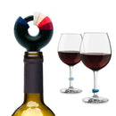 Silicone Bottle Stopper with 8 Color-Coded Wine Charms