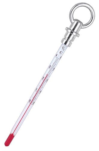 TINYSOME Glass Wine Thermometer 0-25 Degrees Measurement Tool Glass  Material for Red Wine 