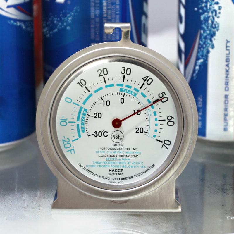 Oria Fridge Refrigerator Thermometer (2 Pack), Waterproof Freezer Temperature Gauge With Hook