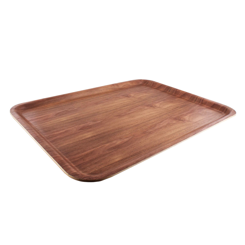 BarConic Rectangular Wood Tray - Walnut (Size Options) 24 x 18