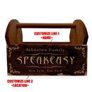 Speakeasy Wooden Condiment Caddy w/ Handle - Customizable