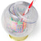 Winter Village Confetti Snow Globe Cup - Lid & Straw - 14oz