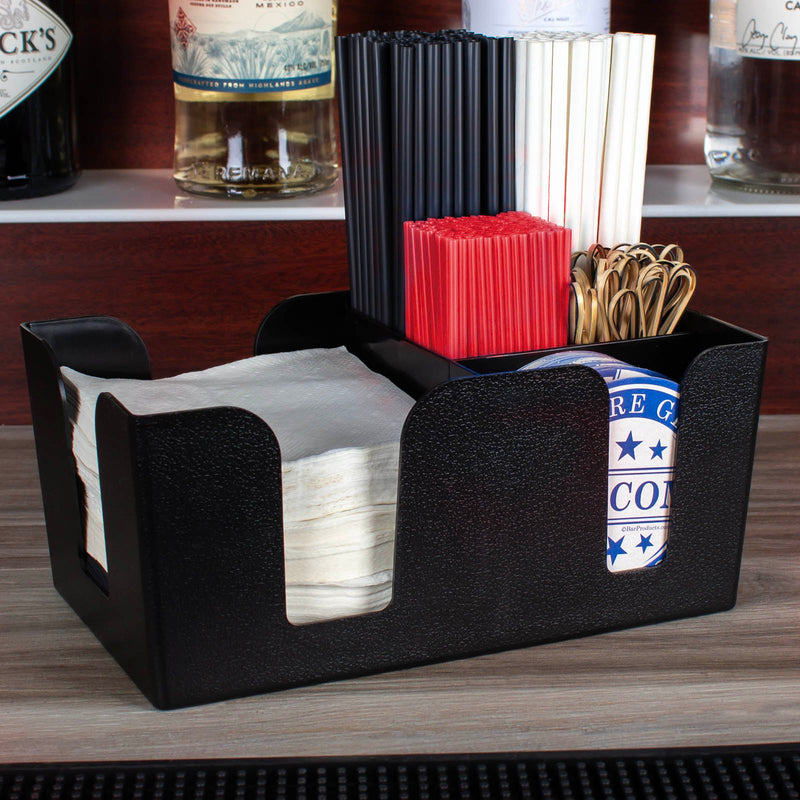 Bar Rim Caddy BarConic® Bar Caddy - 6 Compartment - Black – Bar Supplies