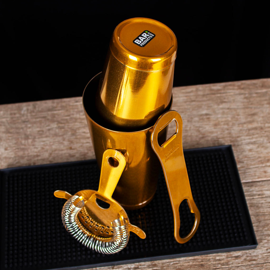 4 Piece Bar Set w/ V-Rod® - Glitter Gold – Bar Supplies