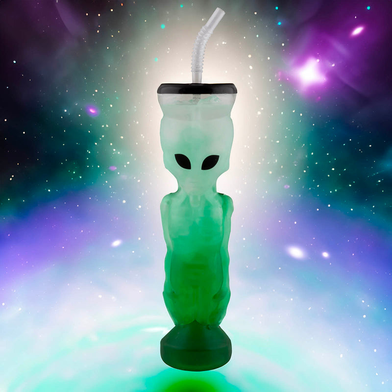 BarConic® Alien Party Yard Cup w/ Lid and Straw - 27 ounce