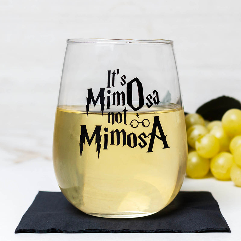 Stemless Wine Glass "It's Mimosa"