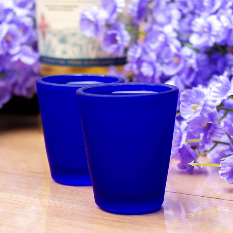 BarConic® 1.75oz Dark Blue Frosted Shot Glass