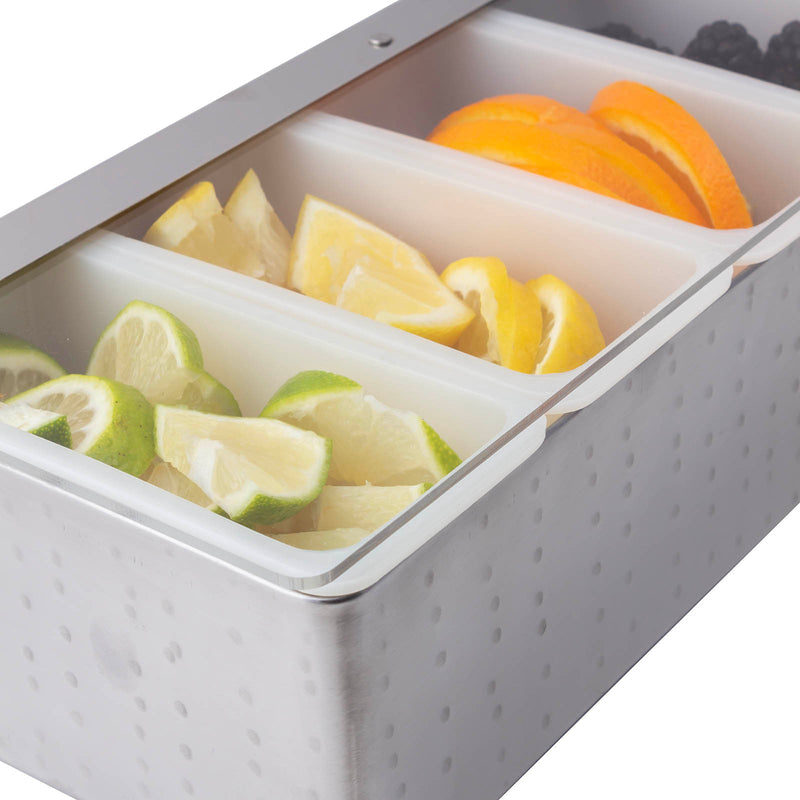 BarConic® Hammered Stainless Steel Condiment Holder - 5 Pint