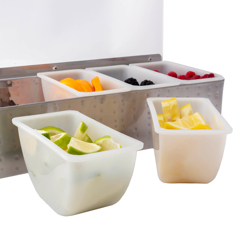 BarConic® Hammered Stainless Steel Condiment Holder - 5 Pint