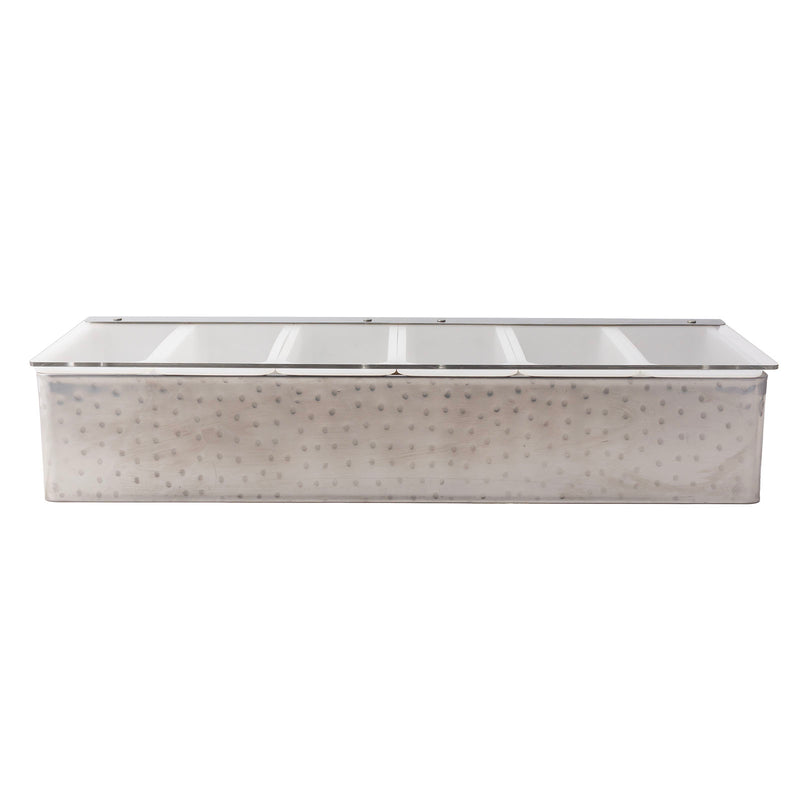 BarConic® Hammered Stainless Steel Condiment Holder - 6 Pint