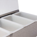 BarConic® Hammered Stainless Steel Condiment Holder - 6 Pint