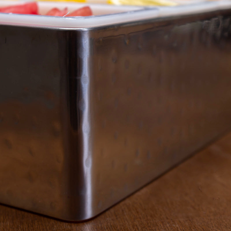 BarConic® Hammered Stainless Steel Condiment Holder - 6 Pint