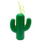 Green Plastic Cactus Drinking Cup w/ Twisty Straw and Lid - 20 Ounce