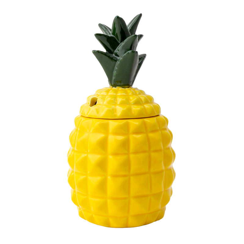BarConic® Ceramic Pineapple Tiki Mug with Lid - 20oz