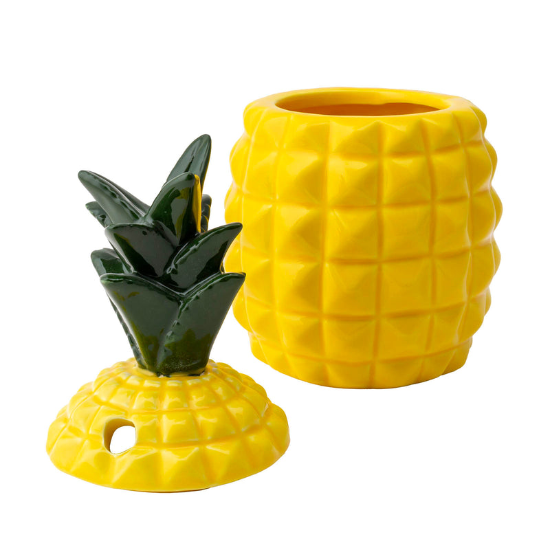 BarConic® Ceramic Pineapple Tiki Mug with Lid - 20oz