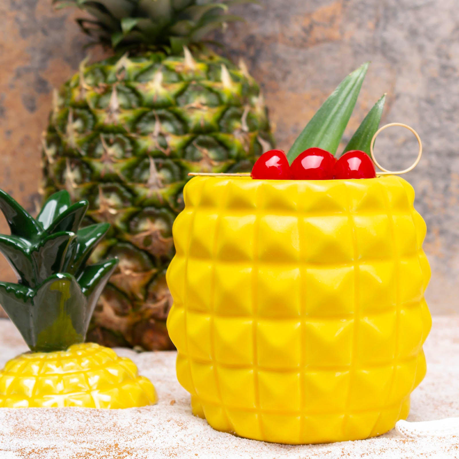 BarConic® Ceramic Pineapple Tiki Mug with Lid - 20oz – Bar Supplies