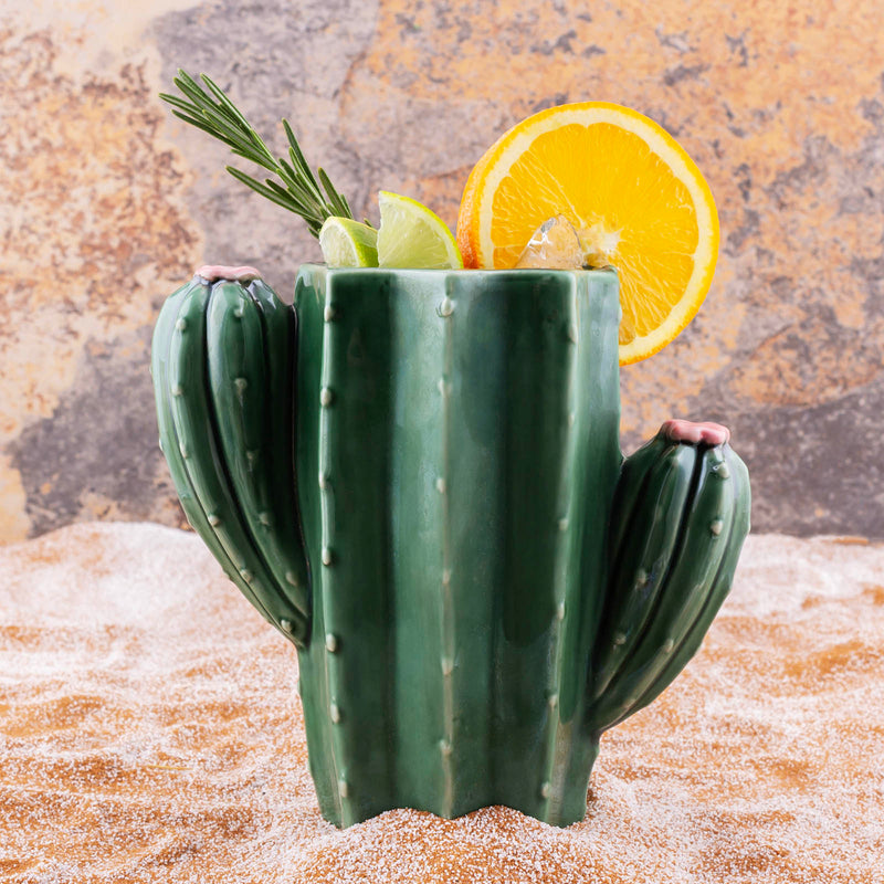 BarConic ® Cactus Tiki Mug with Lid - 15 oz