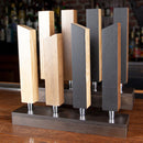 Walnut and Oak Beer Tap - With Optional Chalk Finish - Slanted