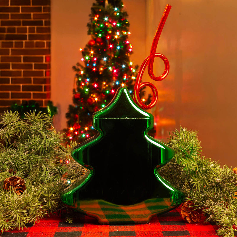 Christmas Tree Novelty Cup with Lid and Straw - 24 ounces