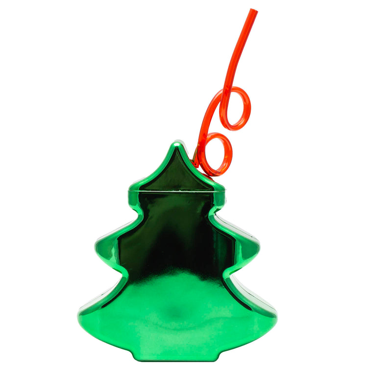 Christmas Tree Novelty Cup with Lid and Straw - 24 ounces