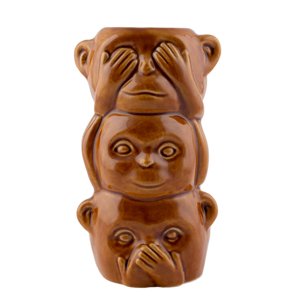 BarConic®  3 Monkey Totem - Tiki Drinkware
