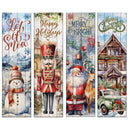 Farmhouse Christmas Vertical Wood Plank Indoor / Outdoor Signs - 10" x 36" - SEVERAL OPTIONS