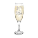 Champagne New Years Glass - Year 2024 - 7.5 OZ Flute