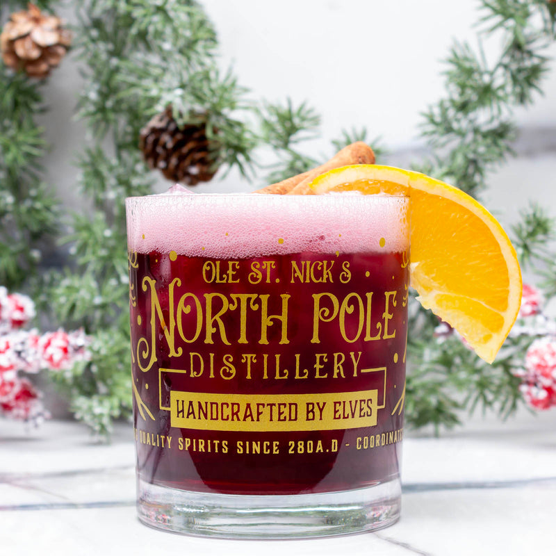 North Pole Distillery Christmas Cocktail Glass - 10 ounce