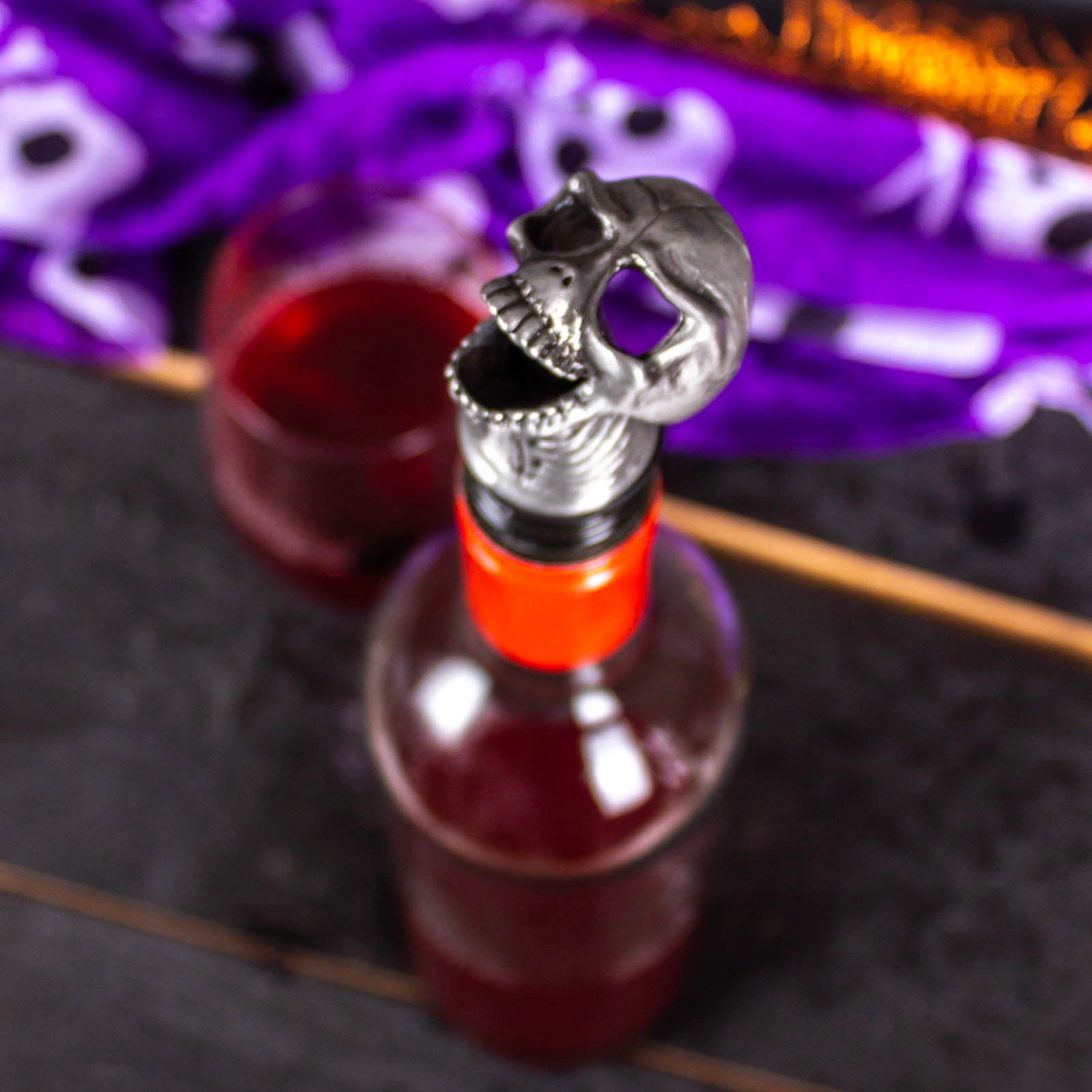 BarConic® Antique Pewter Plated Skull Free flow Pourer – Bar Supplies