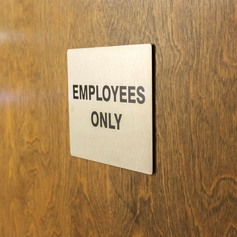 Employee Copy Sign Employee Only Sign – Bar Supplies