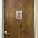 Male Restroom Sign - Stainless Steel - 4" x 5"