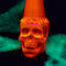 Orange Glow Skull Party Yard - 16 Ounce