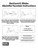 BarConic® Absinthe Fountain - Globe - 4 spout - 34 ounce