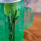 Mason Jar Glass - Cactus - W/ Lid